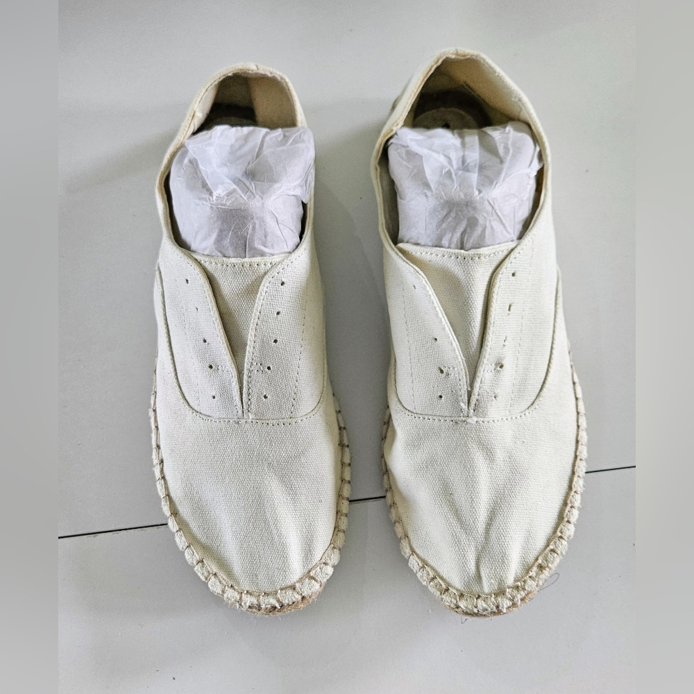 NYT by New York Transit Womens Slide On Espadrille Loafers White Size 11